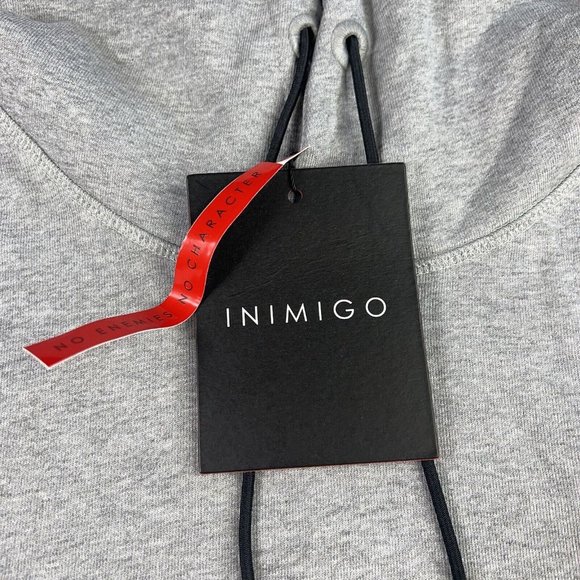 Inimigo Men’s Hoodie Embroidery Grey Sweater Red Heart Logo Supima Cotton M $195 - Picture 6 of 12